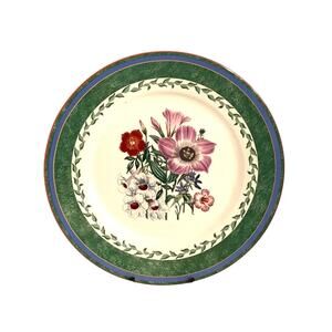 Smithsonian Institution Cabinet Shelf Display Plate Multicolor Floral Classic